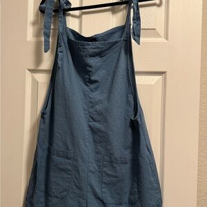 Chic Teal Blue Tie-Strap Jumpsuit